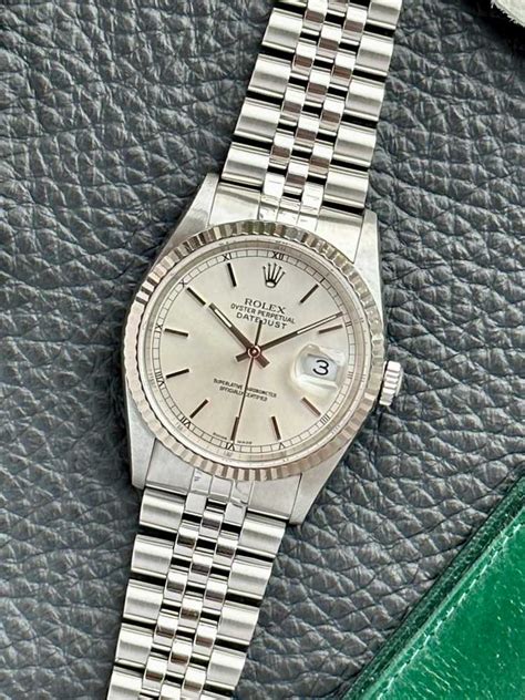 Rolex Datejust 36 Ref.16234 Silver Dial Box and Paper 2000